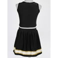 thumbnail image 6 of Zaldita Girls Cheer Leader Costumes Toddler Cheerleading Shirt Pleated Skirt Set for Party Halloween Black 8, 6 of 7