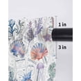 thumbnail image 6 of Blue Coastal Tier Curtains 36 Inch Length,Sheer Curtains for Bedroom Living Room Window Summer Coral Shell Sea Beach Nautical Rod Pocket Drapes Kitchen Curtains Small Half Window 27.5"x36" 2 Panels, 6 of 6