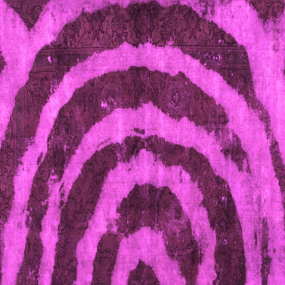Ahgly Company Indoor Square Abstract Pink Modern Area Rugs, 7' Square