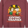 thumbnail image 3 of Peanuts - Fall Thanksgiving Women's Lightweight French Terry Long Sleeve Shirts, 3 of 6