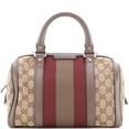 thumbnail image 1 of Pre-Owned Vintage Web Boston Bag GG Canvas Small By Rebag, 1 of 9