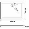 thumbnail image 2 of vidaXL Shower Base Pan with Center Drain Shower Tray Bath Pan ABS Rectangular, 2 of 7