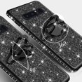 thumbnail image 4 of SOGA Diamond Bling Glitter Cute Phone Case with Kickstand Compatible for Samsung Galaxy S10 Case, Rhinestone Bumper Slim with Ring Stand and Lanyard Girls Women Cover - Black, 4 of 5