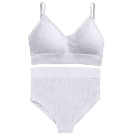 

JeashCHAT Sexy Lingerie for Women Fashion Vest-Style Tube Top Back Wrap Solid Color Chest Underwear Set