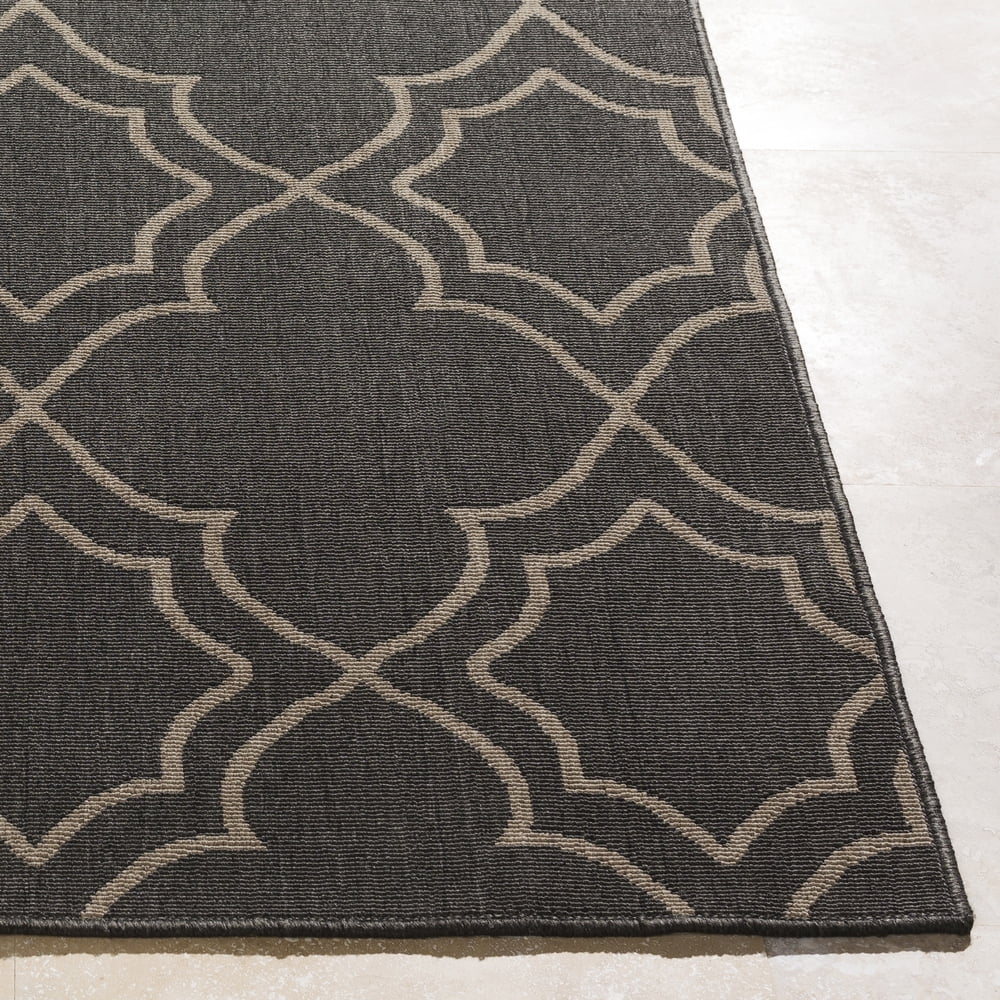 Livabliss Outdoor Rugs, 2x12 Alfresco Cottage Black Runner Area Rug for Patio, Porch, Deck, Backyard, Waterproof Indoor Outdoor Carpet (2'5" x 11'10" Runner)