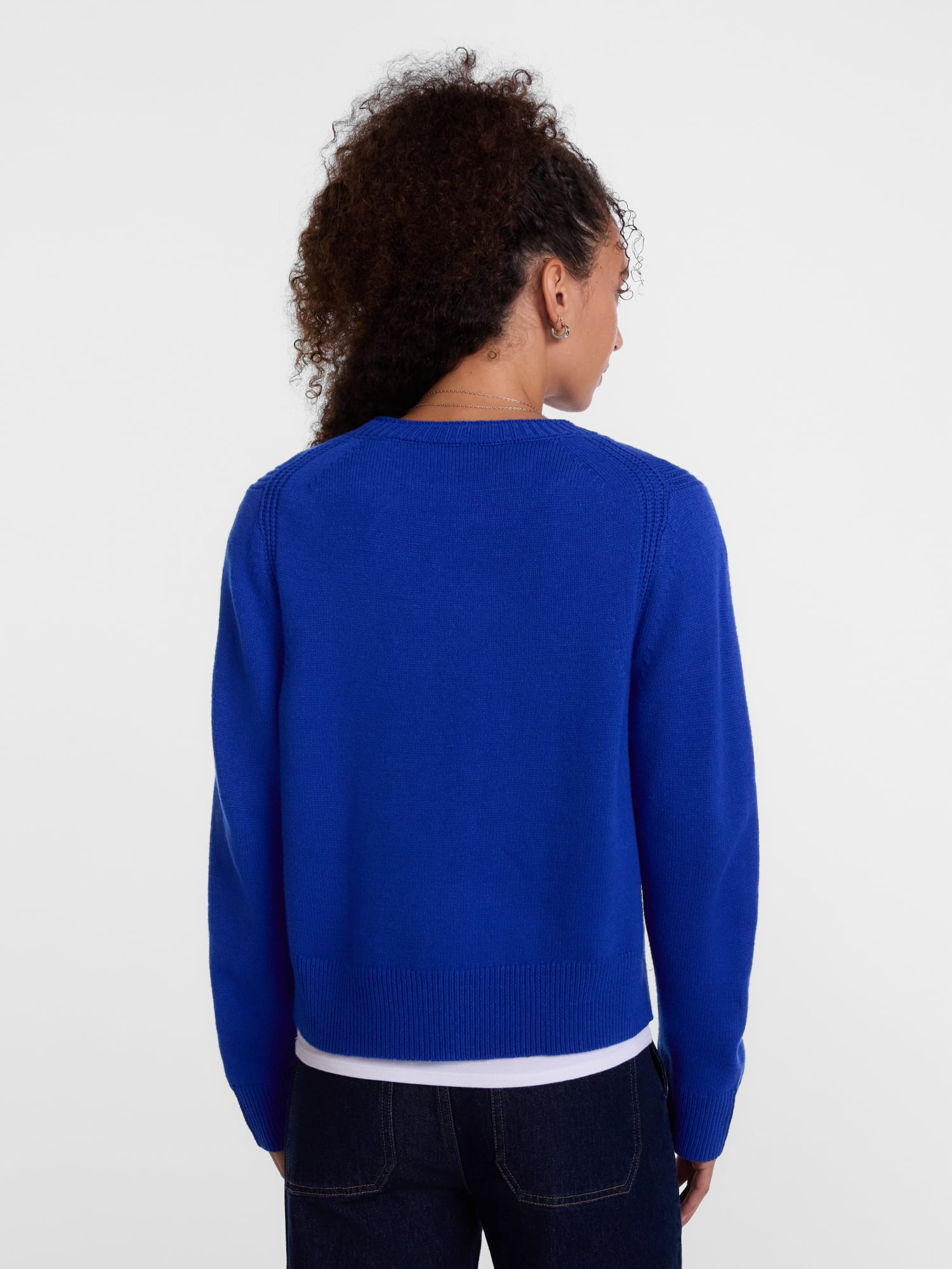 Scenario Women's and Women's Plus Cozy Crewneck Sweater with Long Sleeves, Sizes XS-4X