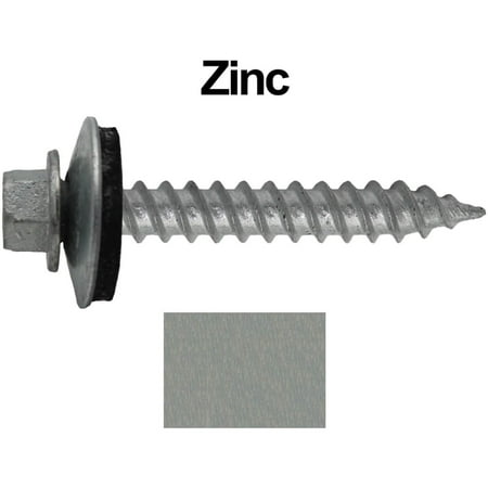 

Jake Sales Brand - 12 x 1-1/2 ReGrip Sheet Metal Roof Screw ~250 Hex Head - Sharp Point - 5/8 EPDM washer - ZINC