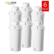 GOLDTONE PRODUCTS (6) GoldTone Replacement Charcoal Water Pitcher Filter for All Brita and Mavea Classic Filters, Replaces Standard Models, 6 Pack