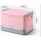 thumbnail image 2 of Caja Almacenamiento Plegable 1pzs Organizador Hogar Con Tapa Rosa Caja de almacenamiento de plástico plegable Caja de libros para escombros Caja de almacenamiento de autos plegable Modelo Rosa, 2 of 4