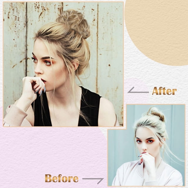 Accesorios para el cabello Seitruly moño de pelo sintético rizado grueso Real Cuidado del cabello AM41-105