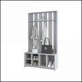 thumbnail image 4 of Coat Rack with Storage Bench & Shoe Shelf - Smoke Finish | Particle Board | Coat Racks, 4 of 5
