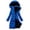 A-Blue, variant on Womens Padded Jacket Long Hooded Thick Warm Slim Fit Winter Parka