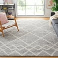 thumbnail image 2 of SAFAVIEH Berber Lidija Abstract Polyester Shag Area Rug, Ivory/Grey, 10' x 14', 2 of 8