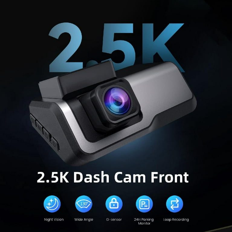 Ecomoment Car Dash Cam Front, Dash Cam for Cars, 2.5K Full HD Dashcam  Camera with Night Vision, Loop Recording, G-Sensor,Parking Mode, 160° Wide  Angle