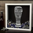 thumbnail image 4 of Torched Maryland Beer Cap Shadow Box Wall Mount Decor 13"x13"x3.5" Black, 4 of 8