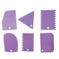 thumbnail image 1 of Mistaha 6 Pcs/Set Cake Scraper Edge Decorating Cutters Set Comb & Icing Smoother for Bread Dough Fondant Tool, 1 of 8