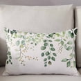 thumbnail image 3 of Green Eucalyptus Throw Pillow Covers, Vintage Leaves Flower Spring Summer Soft Breathable Pillow Cases with Invisible Zipper for Sleeping, Toddler Pillowcases for Couch Bed Sofa Chair 12x20 Inches, 3 of 6