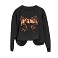 thumbnail image 3 of Xuyuer Women's Printed Long Sleeve Round Neck Casual Hoodless Sweatshirt, Comfortable Pullover Top for Mother's Day Gifts, Family Events and Relaxed Everyday Wear, 3 of 5