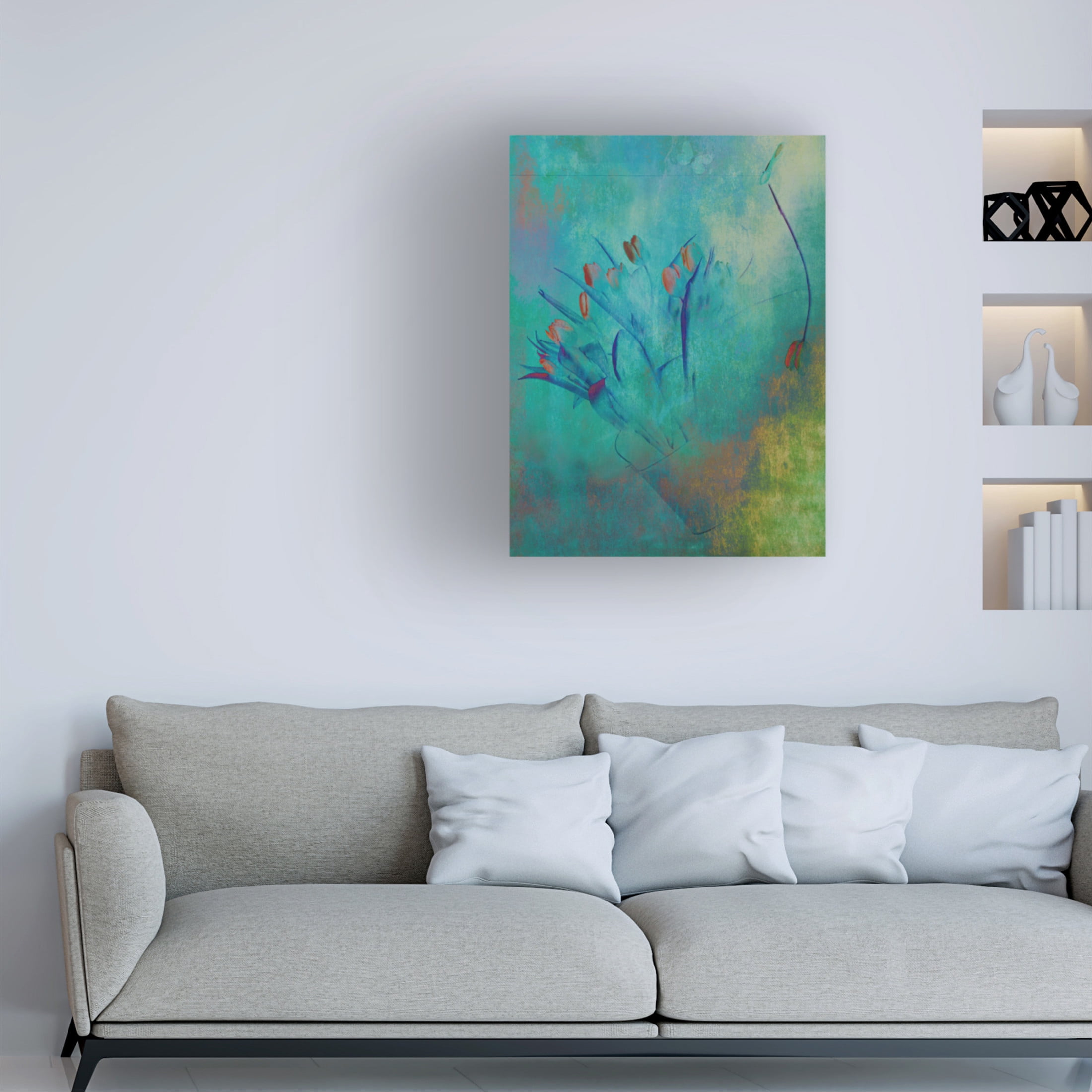 Canvas Wall Art - Delphine Devos 'Tulips 2 ' Wall Art for Living Room, Bedroom, or Office D?cor by Trademark Fine Art - 18 x 24 Inches