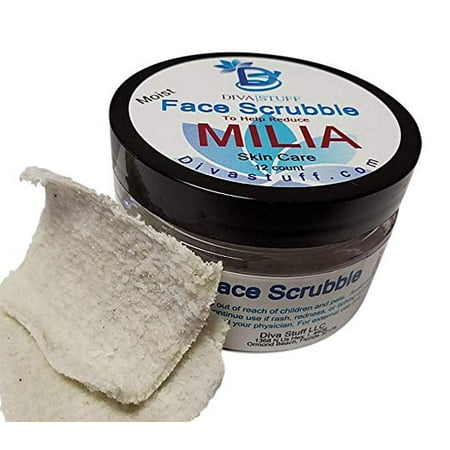 Milia Face Scrubbies, Helps Dissolve and Reduce Milia, With Salicylic Acid, Niacin, Retinol, Pumice and More, By Diva