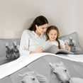 thumbnail image 5 of jejeloiu White Horse Full Size Comforter Sets,Rustic Farm Animal Bedding Sets For Boys Kids 3 Pieces, 5 of 8