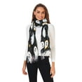 thumbnail image 2 of FORMRS Womens Scarf Winter Soft Long Big Warm Shawls Wrap Tassel Scarves, White Halloween Ghost, 2 of 9