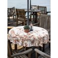 thumbnail image 2 of Outdoor Tablecloth with Umbrella Hole for Patio/Picnic/Party/Camping, Spring Floral Waterproof Table Cloth Round Cover Washable, Watercolor Elegant Pastoral Flowers (Dia 54"), 2 of 8