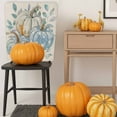 thumbnail image 5 of Fall Thanksgiving Chair Covers Set of 6 Rural Watercolor Blue White Pumpkin Leaves Chair Back Covers Stretch Removable Washable Slipcovers Protector for Dining Room Kitchen Party Decor, 5 of 5