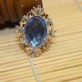 thumbnail image 3 of Rongfmy 10x Flat Back Crystal Rhinestones Button Embellishment Cabochon Bead Light Blue 30x25mm, 3 of 9