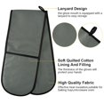 thumbnail image 4 of Dailycode Double Sided Oven Mitt with Loop Heat Resistant Kitchen Long Potholders 7" x 35" Dark Green, 4 of 6