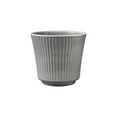 thumbnail image 2 of Tierra Garden 6.3" & 4.7" Dia. Indoor Ceramic Plant Pot Set - Blue-Gray & Warm-Gray - Ribbed Design - 4 Piece Set, 2 of 9