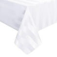 thumbnail image 7 of DWCN Striped Rectangle Tablecloth Waterproof - Spillproof, Stain Resistant Washable Polyester Fabric Jacquard Oblong Table Cloth for Party, Dining Room and Outdoor Picnic, White, 52 x 102 Inch, 7 of 7