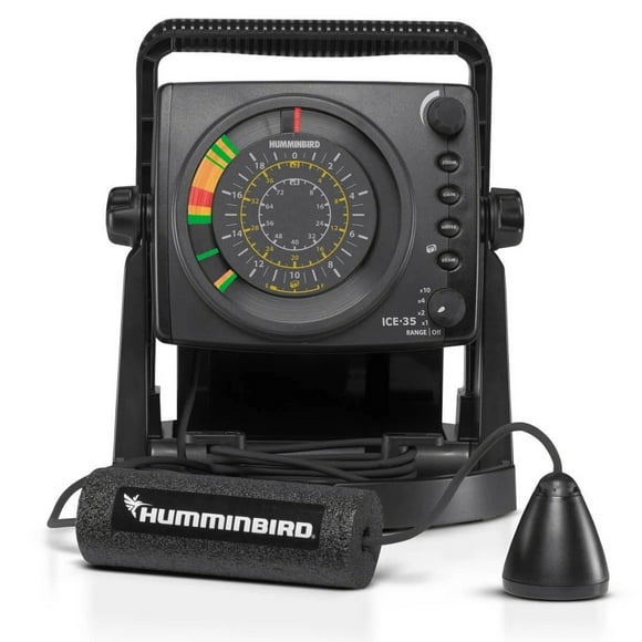 Humminbird Fish Finder 407020-1 Ice 35 Flasher; Analogue Display; Keypad Control; 100 Watt Output; Waterproof; Dual Beam Sonar; With XI 9 ICE Transducer