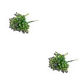 thumbnail image 3 of Ounissouiy 2x flores artificiales plantas de imitación cocina colgando ventanas de hierro racimos coloridos paquetes atractivos calcomanía de Azul 2piezas, 3 of 6