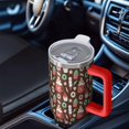 thumbnail image 6 of Brown Christmas Dessert Pattern Tumbler with Handle and Lid,40oz Double Wall Vacuum Insulated Tumbler,Cups Gift for Women and Men, 6 of 7