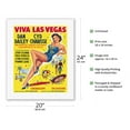 thumbnail image 2 of Viva Las Vegas (Meet Me in Las Vegas) - starring Dan Dailey Cyd Charisse - Vintage Film Movie Poster c.1956 - Fine Art Rolled Canvas Print 16in x 20in, 2 of 4