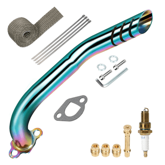 coleman mini bike ct200u head pipe ARSPORT 3 Stage Exhaust Header For Powersports BT200X CT200u-ex,212cc 196cc/6.5HP Go Kart and Gas : Automotive EX Camo 196cc6.5HP Gas mini bike  Upgrade the sound. Upgrade