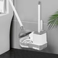 thumbnail image 2 of 2 Pack Toilet Brush and Plunger Set, 3 in 1 Toilet Bowl Brush and Holder with Crevice Cleaning Brush Wall Mounted Household Bathroom Cleaning Tools Combo, 2 of 6