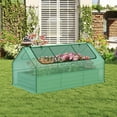 thumbnail image 6 of Aoodor 6x3x3 ft Raised Garden Metal Bed Mini Greenhouse Kit with 2 Roll-up Zipper Doors, for Vegetables Herbs and Flowers, 6 of 10