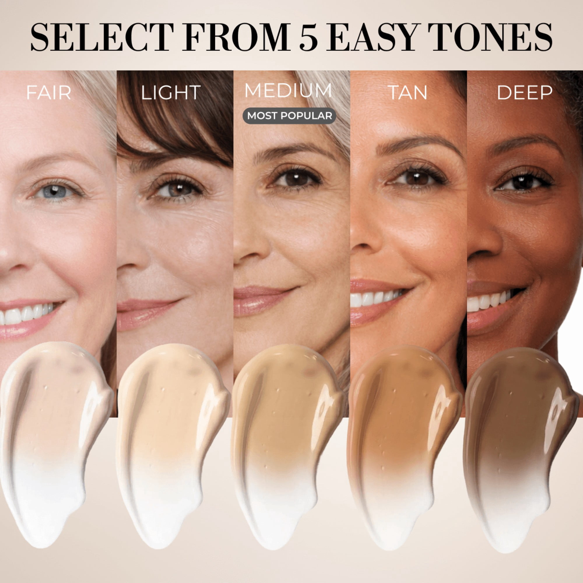 LUMINESS Liquid Mirage Color Changing Foundation for Mature Skin, Skincare-Infused Makeup with Hyaluronic Acid & Vitamin E, Hydrating Liquid Foundation & Concealer Hybrid, Hypoallergenic (Fair)