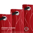 thumbnail image 6 of Deconovo Silver Printed Blackout Curtains - 2 Panels, Wave Dots Pattern, Grommet Top, 42"x72", Thermal Insulated Drapes for Bedroom & Living Room, Red, 6 of 10