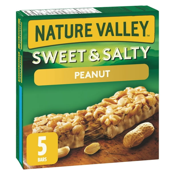 Barres granola tendres Sucrées et salées Arachides de Val Nature 5 barres x 35 g, 175 g