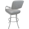 thumbnail image 2 of Tobias Designs 30" Swivel Metal & Fabric Bar Stool in White and Charcoal, 2 of 2