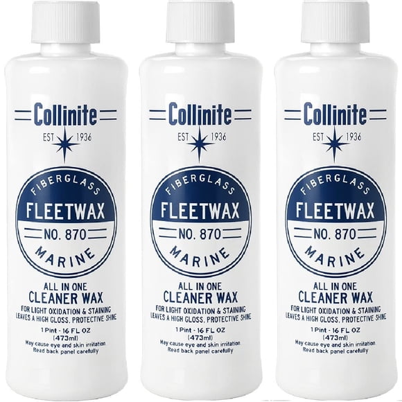 Cleaner Wax Collinite No. 870 Fleetwax Marine 473 ml, paquete de 3