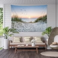 thumbnail image 4 of Beach Sunset Coastal Tapestry, Sand Dunes & Seagulls Ocean Wall Hanging, Boho Nature Landscape Art Decor for Bedroom Living Room Dorm, 60x90Inch, 4 of 7