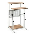 thumbnail image 1 of Pemberly Row Bureau d'Ordinateur Contemporain en Bois d'Ingénierie, Réglable, Chêne, 1 of 11