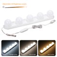 thumbnail image 1 of yeacher Tomshine Portable LED Mirror Light with 5 Bulbs USB Charging Dimmable 3 Color Modes Vanity Makeup Cosmetic Lights for Bathroom Dressing Room Table, 1 of 5