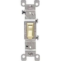 Leviton Residential Grade 15 Amp Toggle Single Pole Switch, Ivory - Pack 10