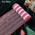 thumbnail image 4 of Queilt Ruban Métallique à Rayures Rouges et Blanches, 10 Pouces x 30 Pieds (10 Yards), Rouge et Blanc avec Feuille d'Argent Iridescent, Ruban de Noël pour Couronnes et Décoration de Sapin de Noël, 4 of 5