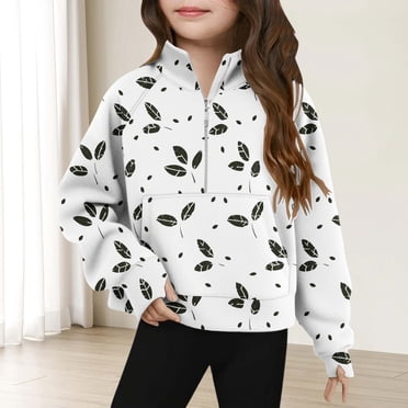 Bnwani Long Sleeve Toddler Shirts Boys Black Hoodless Fleece Printed Tops 4-5t